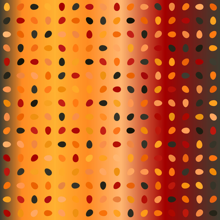 Glowing egg pattern. Seamless vector background - red, peach, black, orange, pumpkin eggs on gradient backdropのイラスト素材