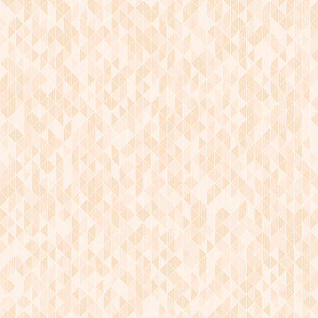 Peach triangle background. Seamless vector pattern - orange triangles on light beige backdropのイラスト素材
