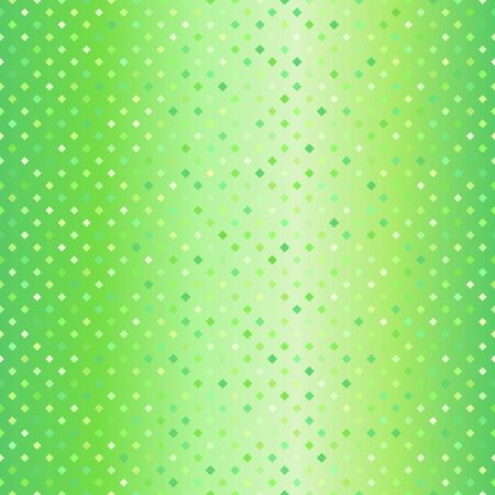 Gradient diamond pattern. Seamless vector background - green quadratic diamonds of different size on glowing backdropのイラスト素材