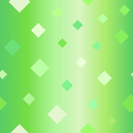 Glossy diamond pattern. Seamless vector background - green diamonds on gradient backdropのイラスト素材