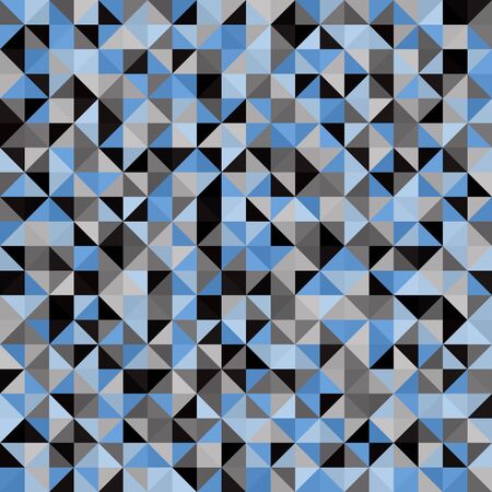 Right triangle pattern. Seamless vector background with black, gray, blue trianglesのイラスト素材