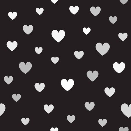 Gray heart patternのイラスト素材
