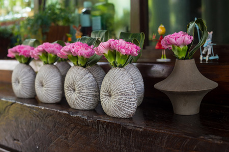 Shellfish Vase flowerの写真素材