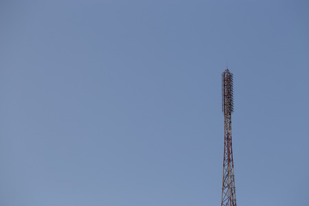 Telecommunication mast TV antennas wireless technologyの写真素材