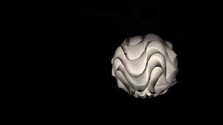 Old lighting ball hanging on the ceiling. Black backgroundの写真素材