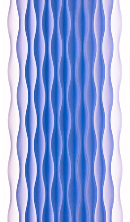 outer white and inner blue gradient wave shape vector background pattern in vertical alignmentの写真素材