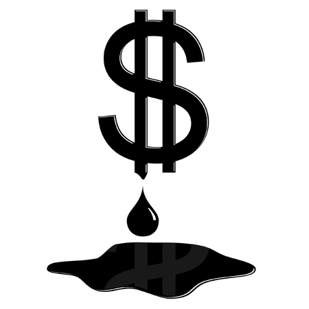 Dollar and oilのイラスト素材