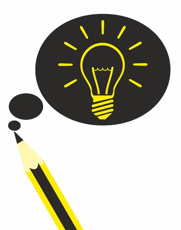 New ideas and pencilのイラスト素材