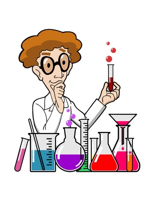 Scientist in laboratoryのイラスト素材