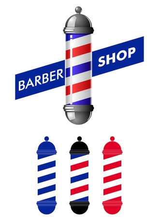 Barber shop poleのイラスト素材
