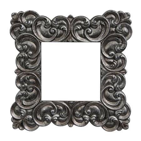 Square vintage silver frame