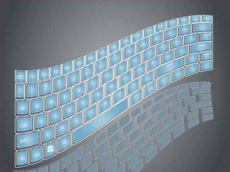 Technology Virtual Keyboard Interfaのイラスト素材
