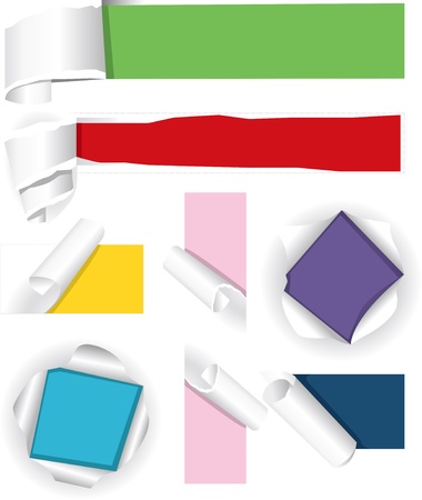 Collection of color paperのイラスト素材