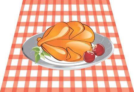 roast chickenのイラスト素材