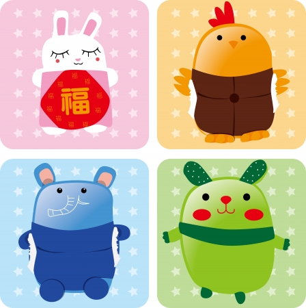 animal cardのイラスト素材
