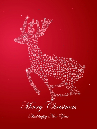 reindeer, Christmas cardsのイラスト素材