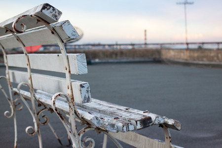 chairs on the terraceの写真素材