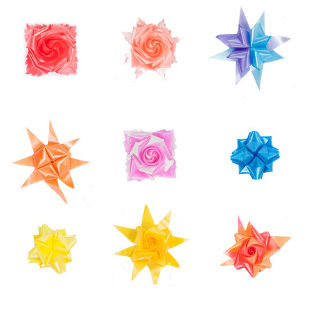 collection set of ribbon, isolated on white background