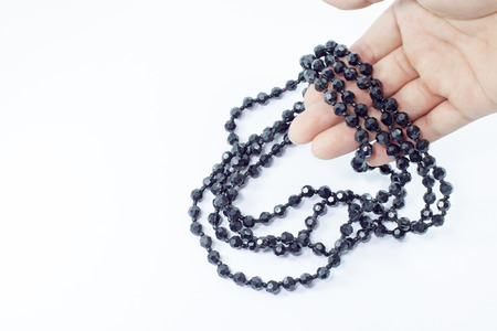 black necklaceの写真素材