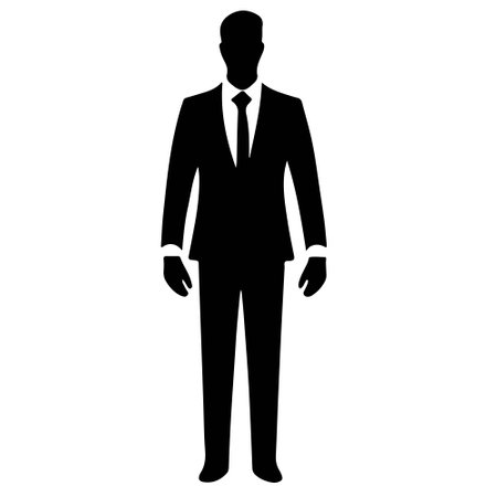 businessman in suit on a white backgroundのイラスト素材