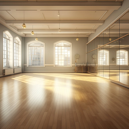 Interior of the room with a large window.の素材