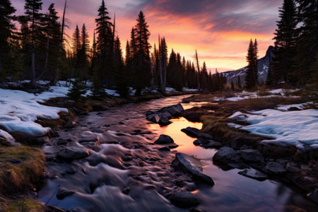 Sunset in Mountainの素材