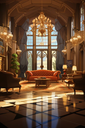 Luxury interior of a baroque style.の素材