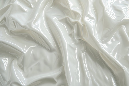 White silk texture background close up. Silk fabric or satin luxury cloth texture.の素材