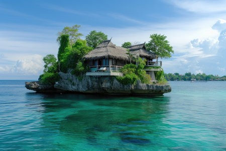 Island in the oceanの素材