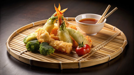 Deep Fried Shrimps with Vegetablesの素材