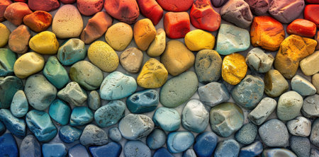 Colorful pebbles background.の素材