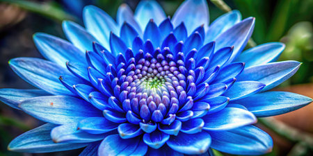 Blue chrysanthemum flower in the gardenの素材
