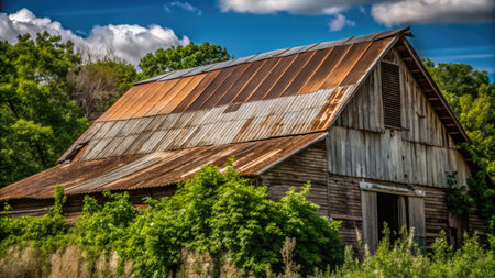 Abandoned old barn in the countrysideの素材