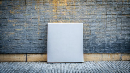 Blank billboard on concrete wall background. Mock upの素材