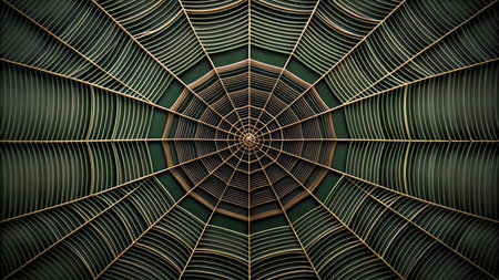 Abstract background. Circular pattern on green background.の素材