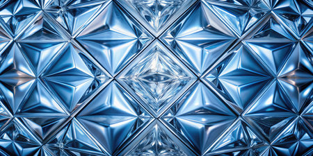 abstract metallic background with blue and silver elements.の素材