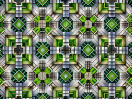 plastic background tile with embossed abstract ornamentの素材