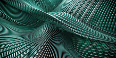 Abstract wavy surface. Futuristic background with wavy lines.の素材