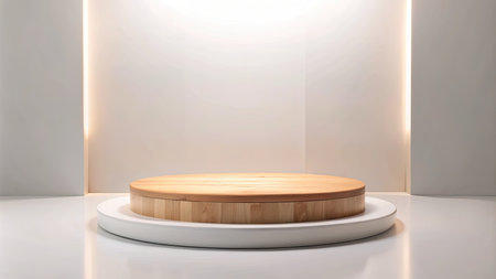 abstract minimal geometric forms. Glossy luxury podium for your designの素材