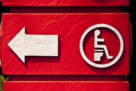 The Shot of Red Handicap Sign taken at the zoo. の写真素材