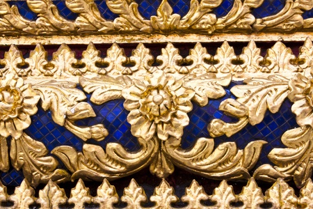 Close-up of architecture at Wat Pho Temple. (Temple of the Reclining Buddha or Wat Phra Chettuphon Wimon Mangkhalaram Ratchaworamahawihan)の写真素材