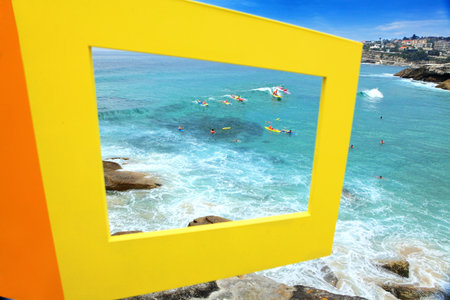 Bondi to Tamarama, Australia - November 3,  2013  Sculpture By The Sea, 2013  Annual cultural event that showcases  artists from around the world  Sculpture titled のeditorial素材