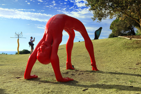 Bondi, Australia - November 3,  2013  Sculpture By The Sea, Bondi 2013  Annual cultural event that...