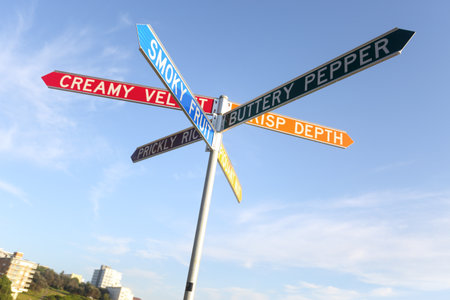BONDI, AUSTRALIA -  OCTOBER 23, 2014; Sculpture by the Sea annual free public event 2014.  Sculpture titled Wine Talk  by Richard Tipping, NSW  Delicious words to summon fresh tastes.のeditorial素材
