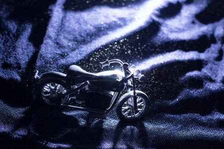 Motobike model on velvet.