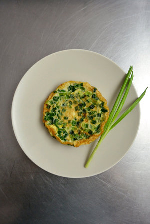 Malaysian Chinese Food Chives Omelette Eggの素材