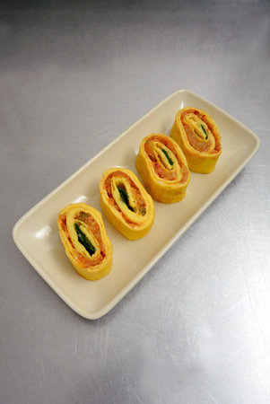 Kimchi Seaweed Egg Rolls Asian Foodの素材