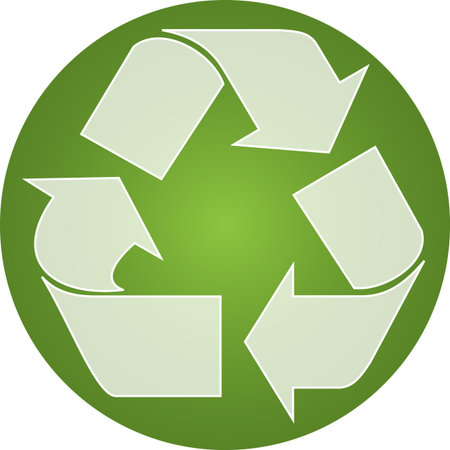 Recycle symbol or sign of conservation green icon. Vector signのイラスト素材