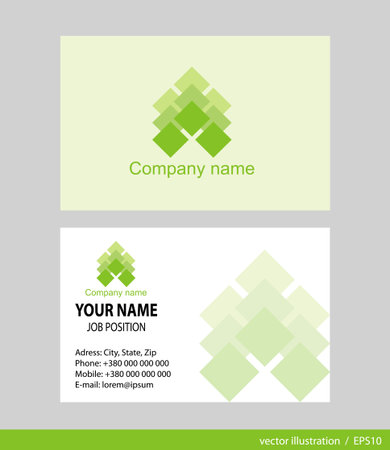 Business Card Set. Vector illustration. EPS10のイラスト素材