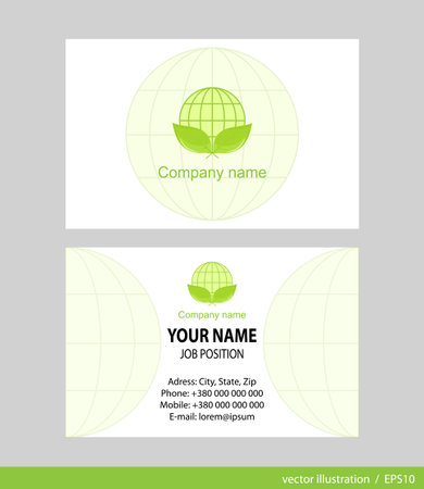 Business Card Set. Vector illustration.のイラスト素材